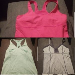 Bundle 3 lululemon tank tops size 10